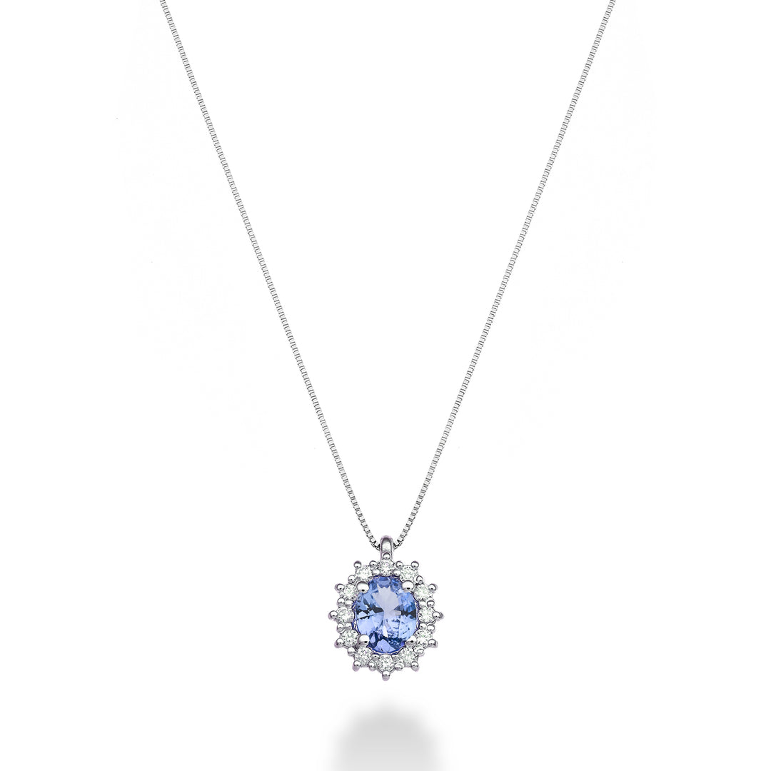 Nihama cl 9k oval tanzanite 5x4 ct.0.30 diam. 0.10 ct ND5126R4TZN