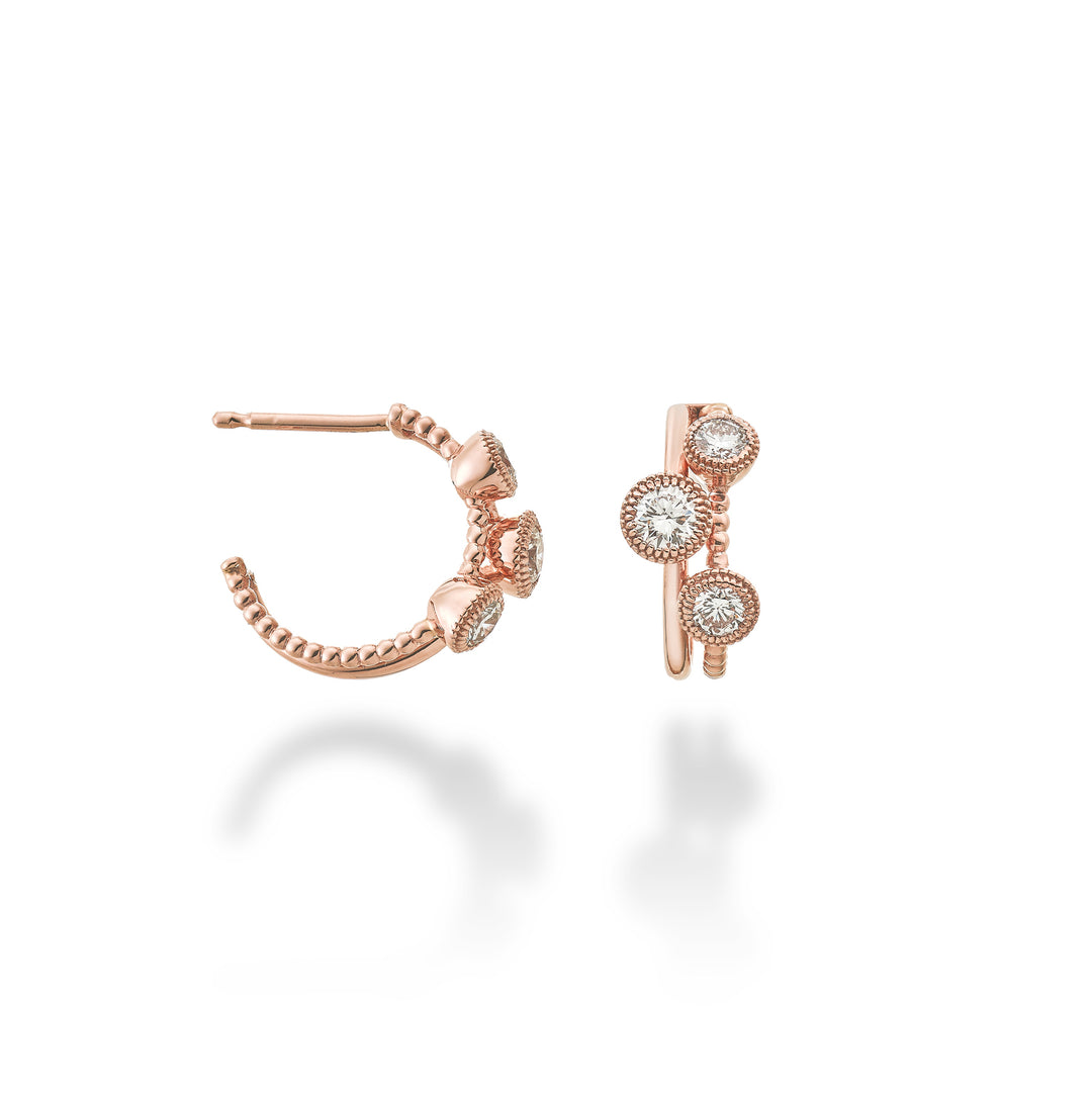 Golay or 18kt scalar trilogy ct.0.66 (0.08+0.10+0.15) rose gold GOTRS048DIO3