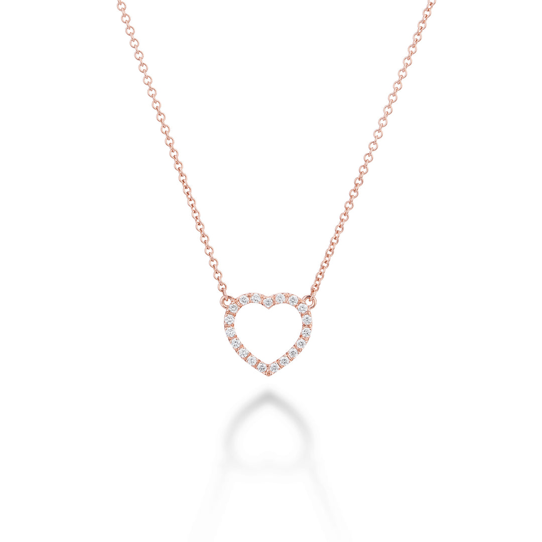 Golay love me choker with medium heart and diamonds GFCU003DI-21315110099