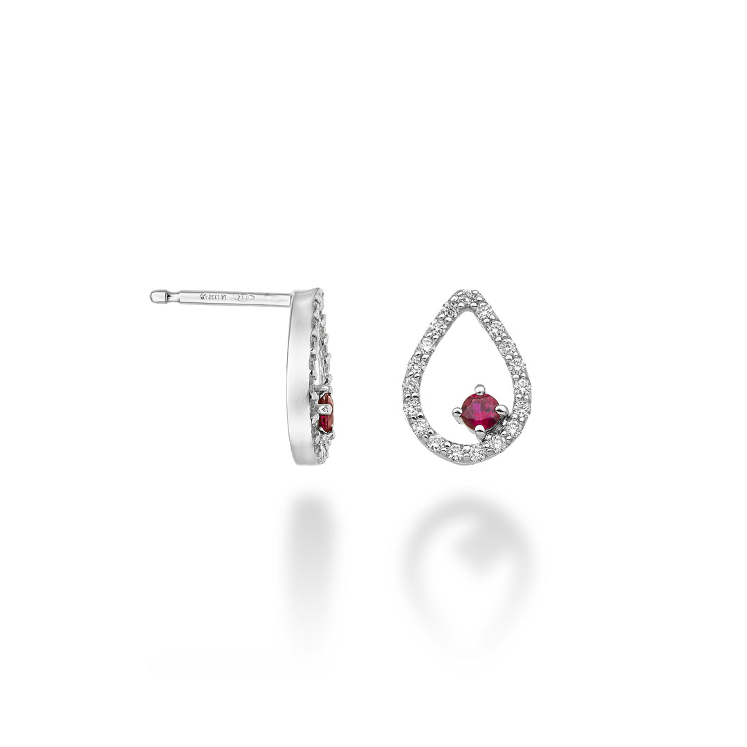World Diamond Group or 18k "drop" ruby ​​n. ct. 0.22 dia ct. 0.28 GO5139O4RBN050