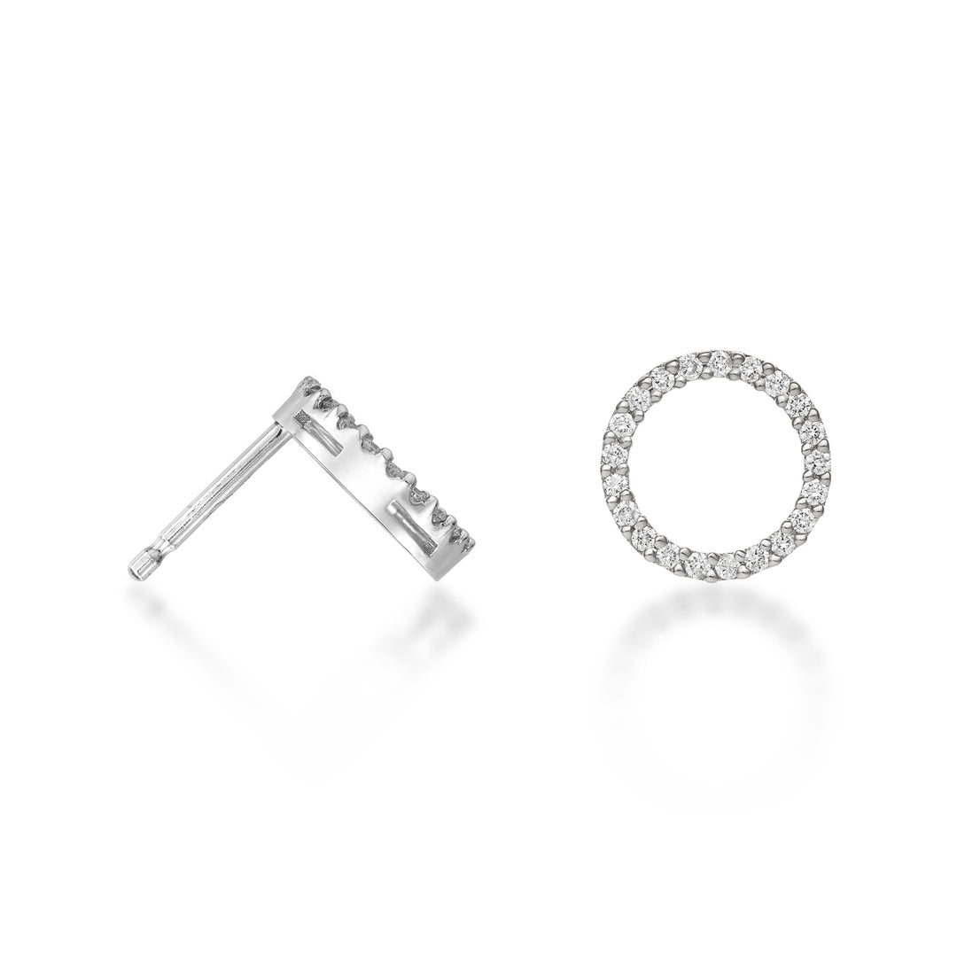Golay or 18k geometries circle shape diamonds 0.25 ct white gold GOFCERDIO4