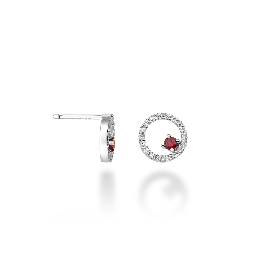 World Diamond Group or 18k "round" ruby ​​n. ct. 0.22 dia ct. 0.28 GO5138O4RBN050