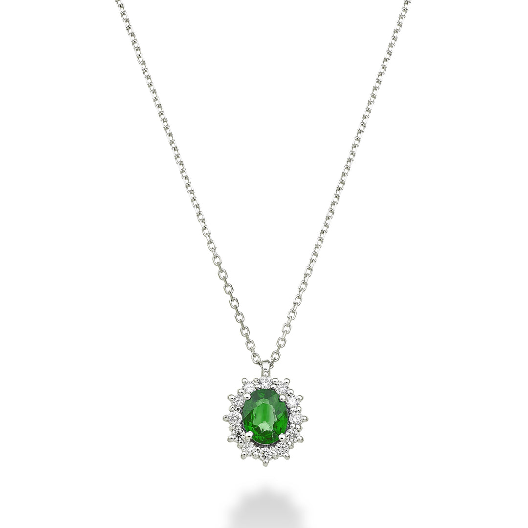 Nihama cl 18k oval emerald 5x4 ct.0.30 diam. 0.10 ct ND5126O4BE