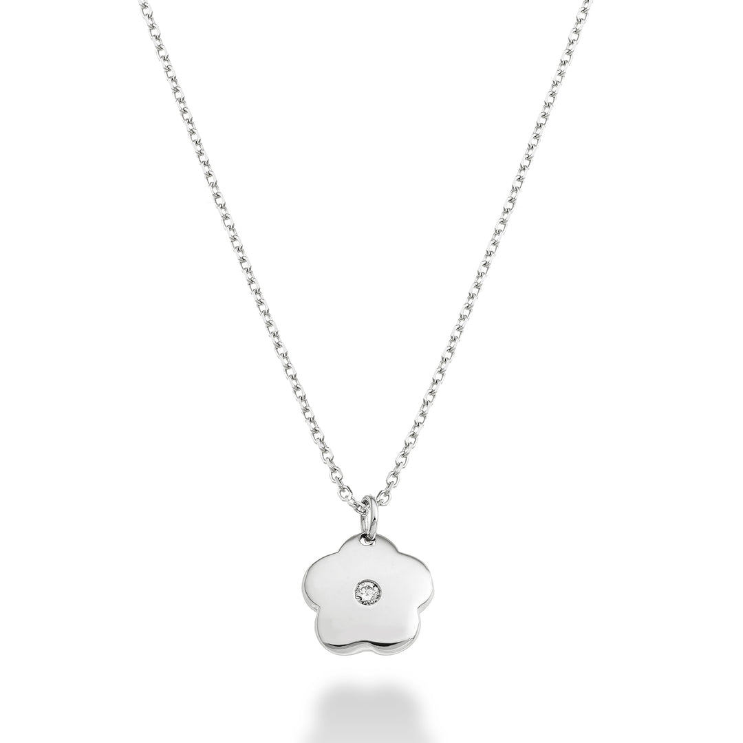 Nihama cl 18k flower 0.01 ct white gold ND5129O4BR001