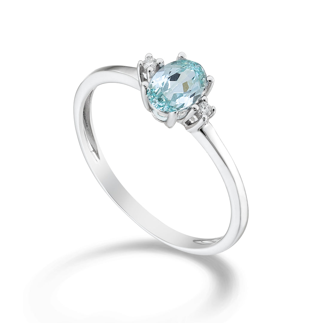 Nihama an 18k oval paraiba tourmaline 7x5 ct.0,80 diam. ct.0.03 NA5073O4PAR