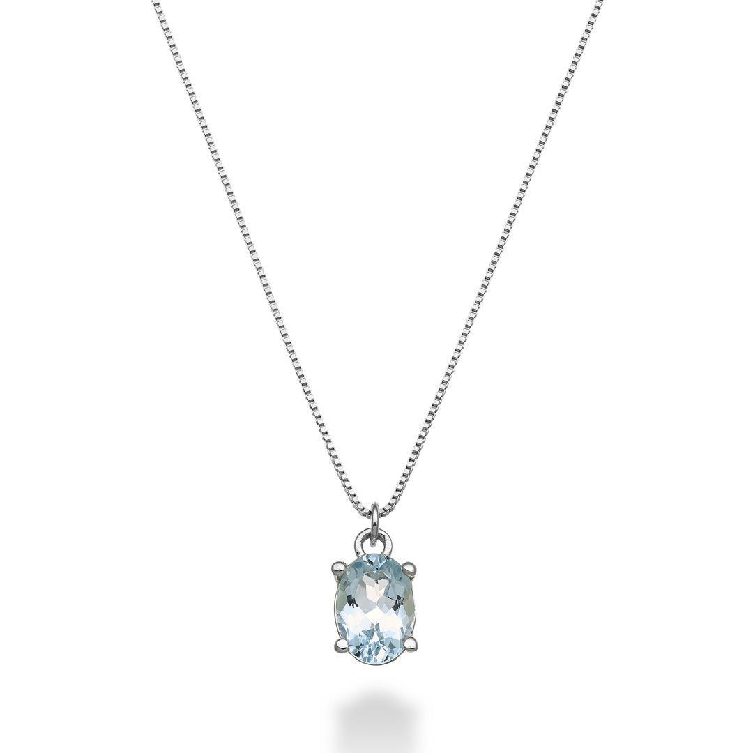 Nihama cl 18k oval aquamarine 7x5 ct.0,50 ND5141O4AM