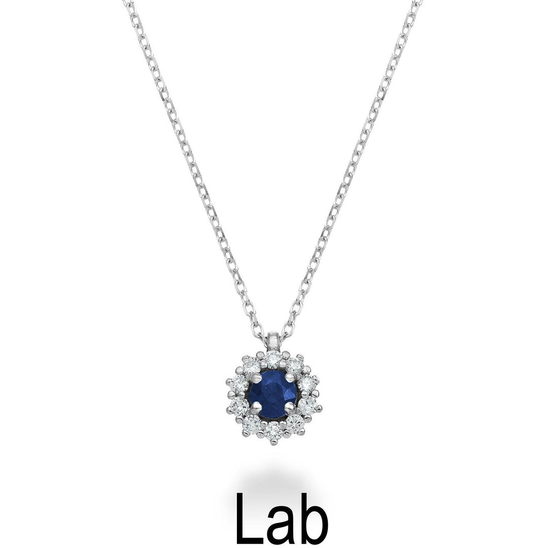 Nihama cl 18k sapphire lab ct.0.12 diam. 0.07 ct size 2 ND5085O4ZFL012