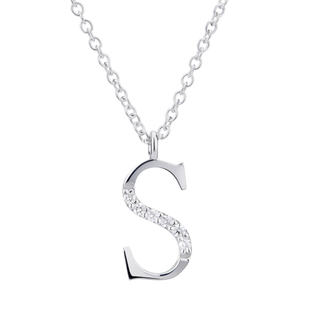 Golay cl 18k letter s big diam. 0.03 ct GDGFSO4 white gold