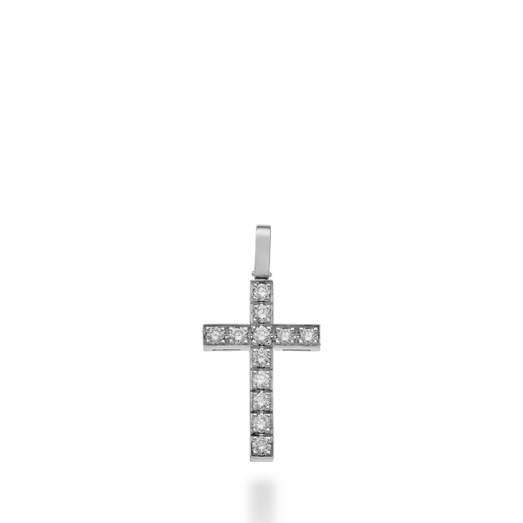 World Diamond Group cross pendant size 2 diamonds 0.78 ct GPCR478DI2O4
