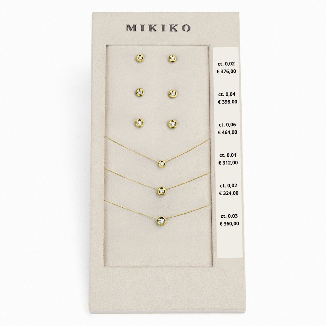Mikiko package cl d5150 + or o5131 onion 18kt yellow gold 0.01-0.02-0.03 / 0.02-0.04-0.06 M.LIGHTBOX.68-G