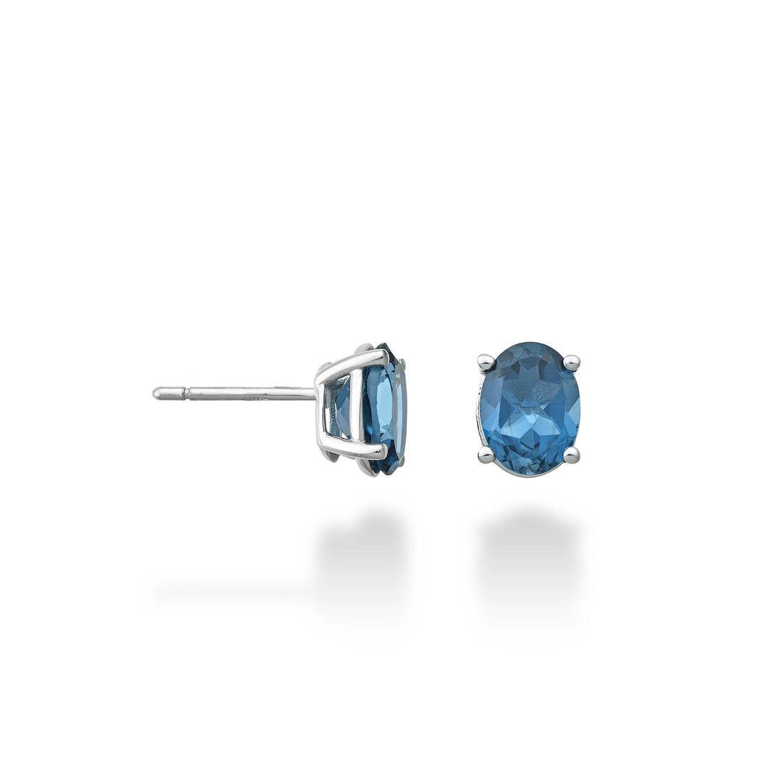 Nihama or 18k oval London blue topaz 8x6 ct.2,80 NO5122O4TPBL
