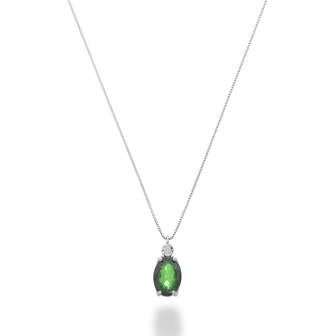 Nihama cl 9k emerald no. 7x5 oval with diamond ND5186R4SMN070