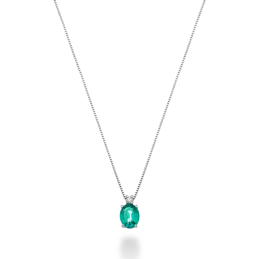 Nihama cl 9k oval emerald 4x3 ct.0.15 diam. ct.0,01 ND5180R4BE