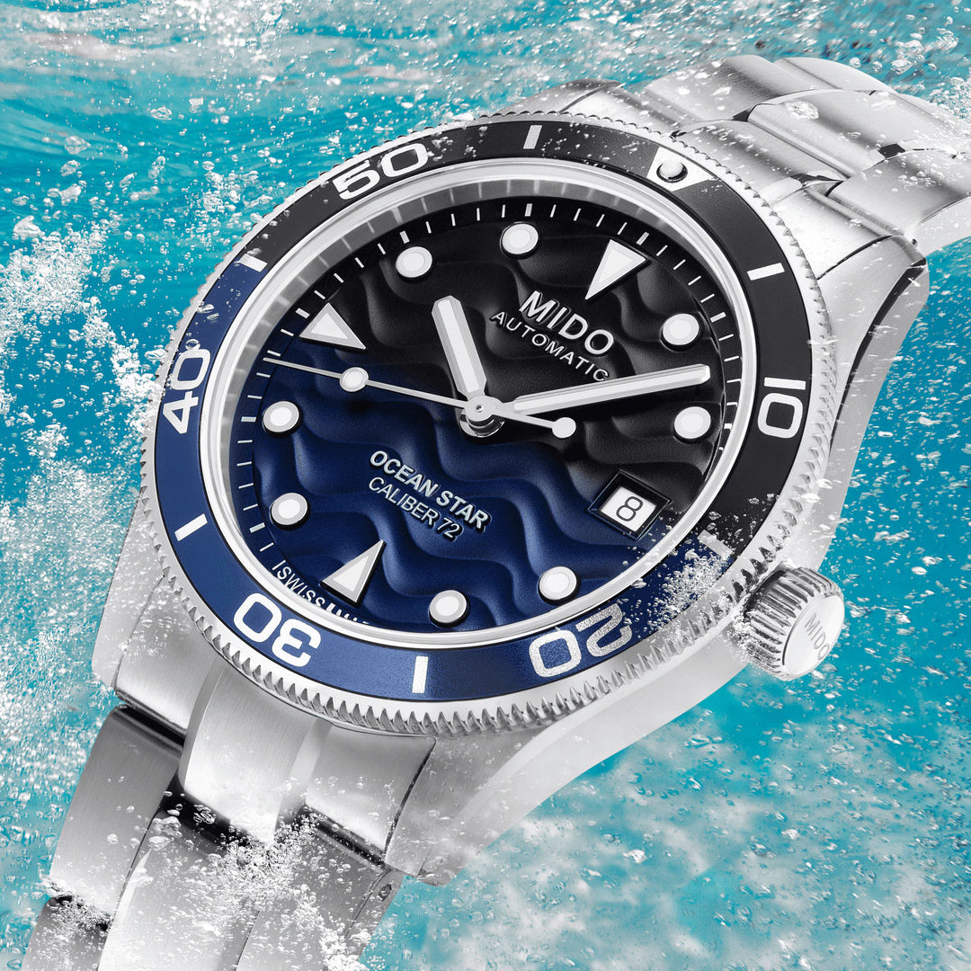 Mido watch Ocean Star 39mm blue automatic steel M026.907.11.041.00