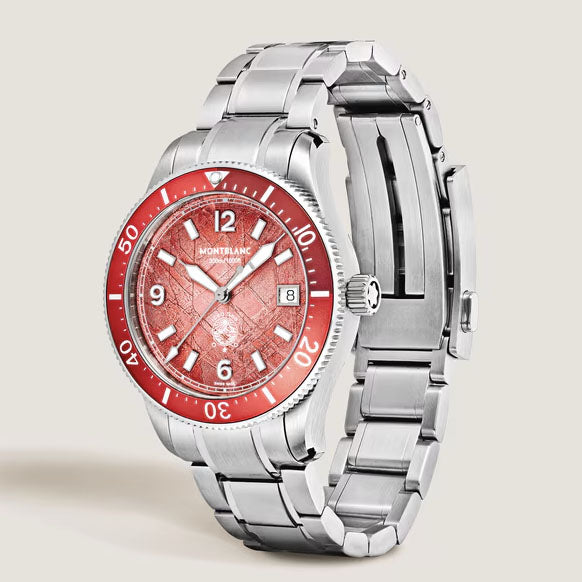 Montblanc watch Iced Sea Automatic Date 0 Oxygen 38mm red automatic steel Limited Edition 300 pieces 135762