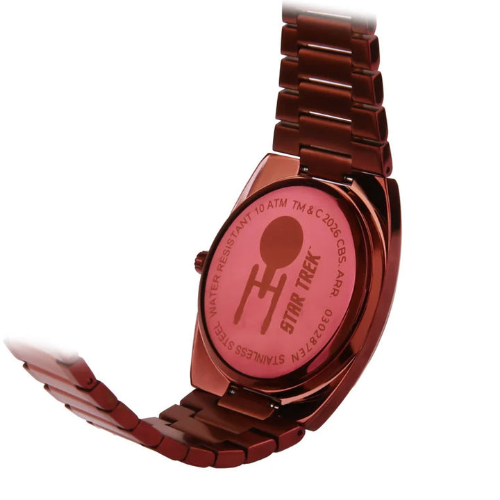 Lorenz watch STAR TREK Warp Speed ​​40x36 mm red quartz steel red PVD finish 030287EN