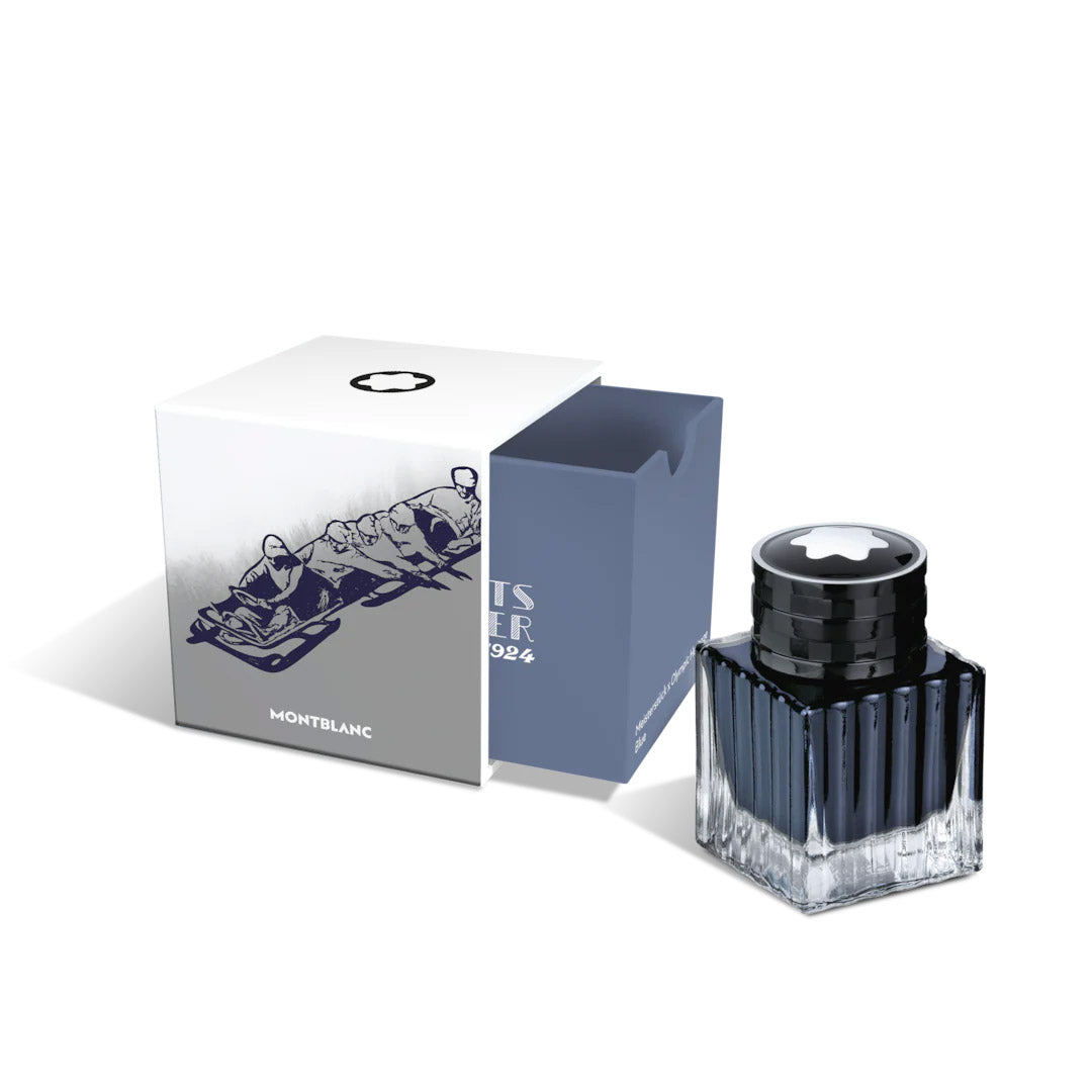 Montblanc Ink Boccetta 50ml Meisterstück x מורשת אולימפית Chamonix 1924 כחול 132953