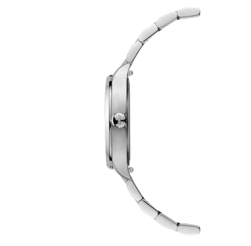 Mido watch Multifort TV 28mm mother of pearl diamonds quartz steel M049.110.11.116.00