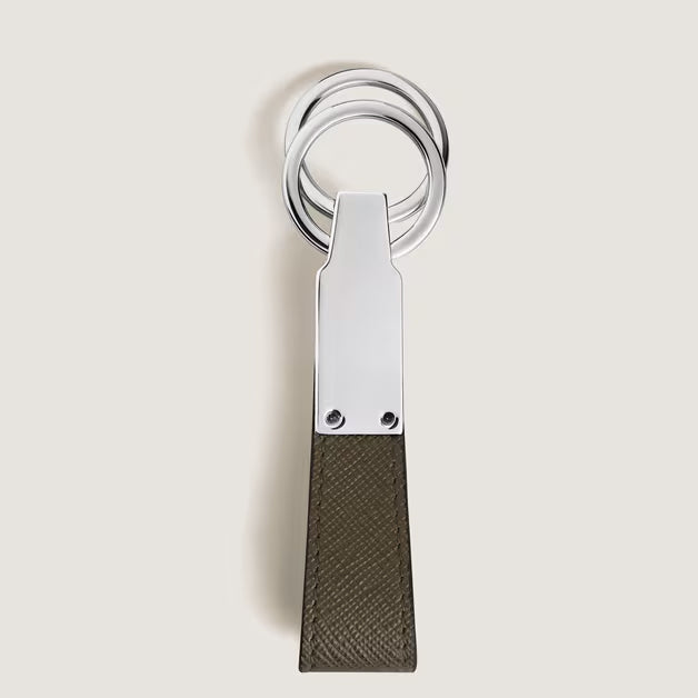 Montblanc Sartorial khaki leather key ring 221354
