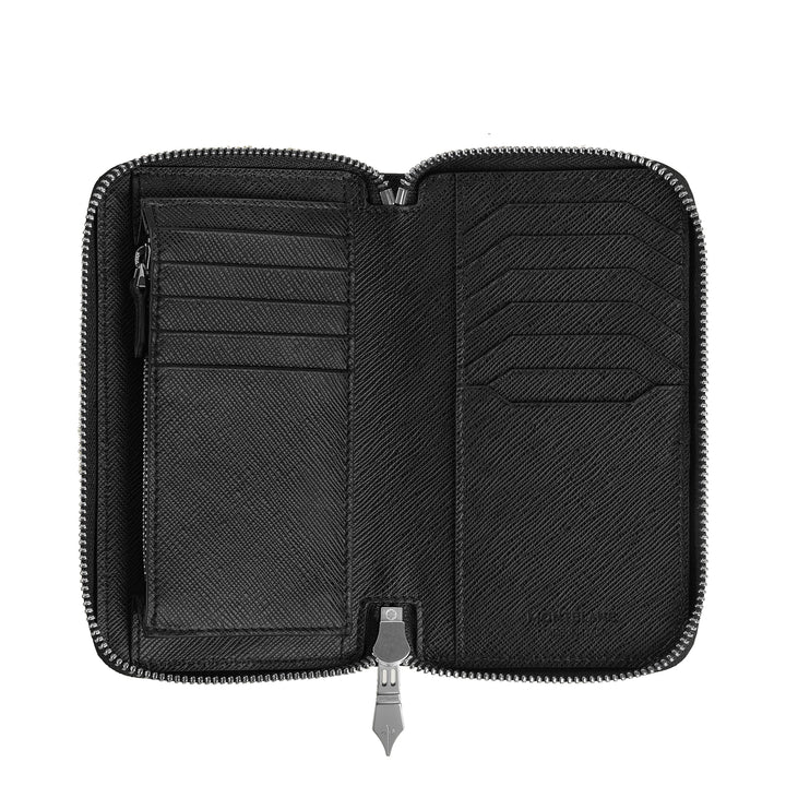 Montblanc World 12 תאים עם רוכסן תאים בינוני טוויד כחול 220362