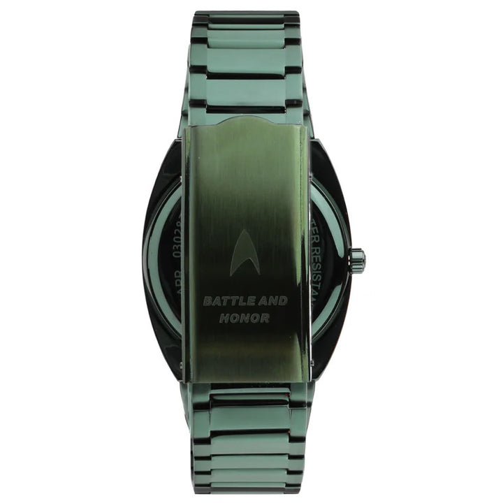 Lorenz STAR TREK Klingon watch 40x36 mm green quartz steel green PVD finish 030287KL