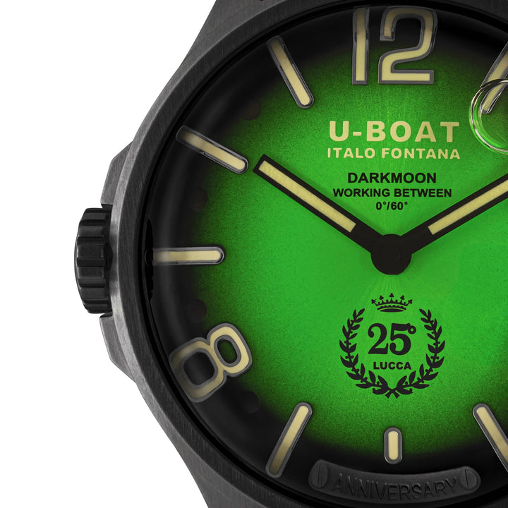 U-BOAT watch Darkmoon 25° Limited Edition Green Soleil 46mm blue quartz steel black PVD finish 2030