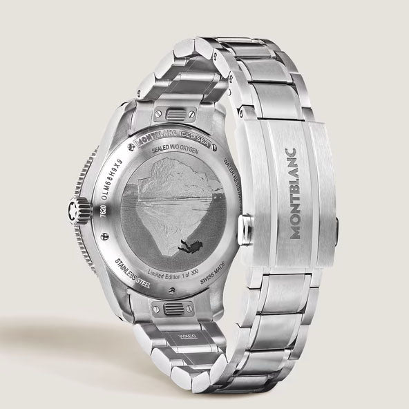Montblanc watch Iced Sea Automatic Date 0 Oxygen 38mm red automatic steel Limited Edition 300 pieces 135762
