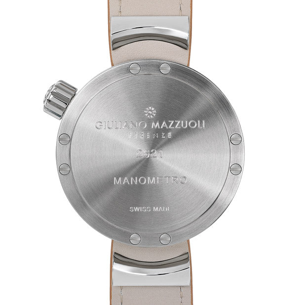 Giuliano Mazzuoli Manometer watch 45mm white automatic steel MRP05N
