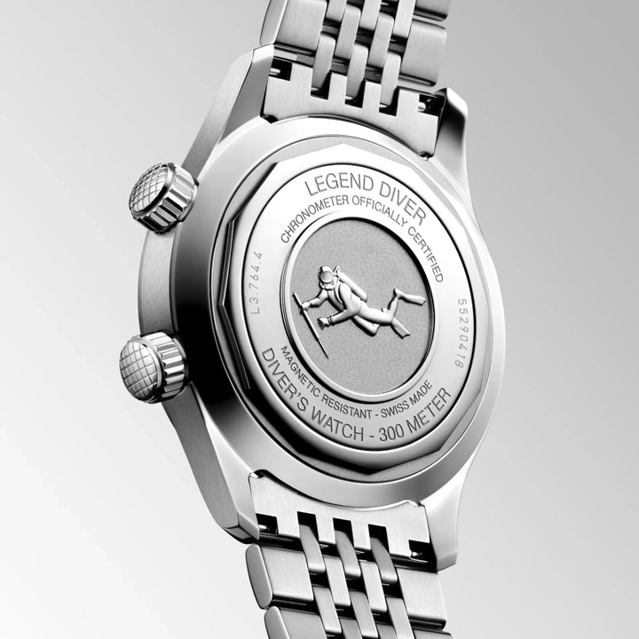 Longines Legend Div 39 מ"מ שעון פלדה ירוקה אוטומטית L3.764.4.4.06.6