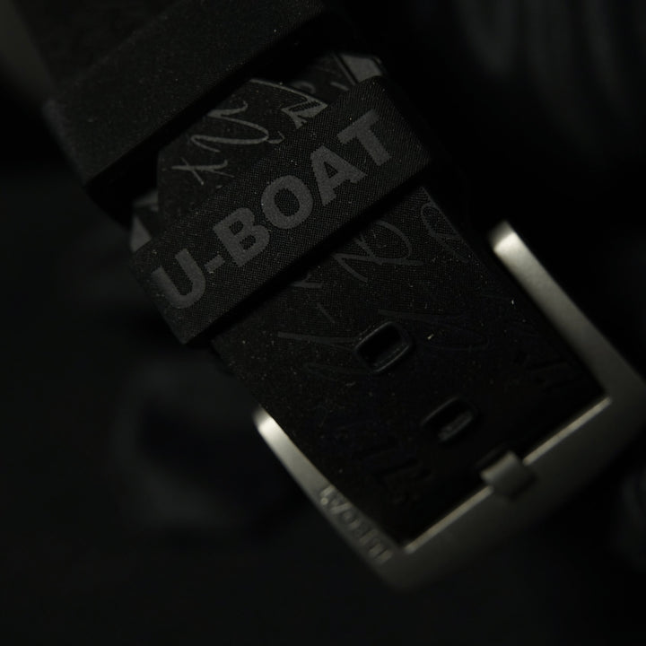 U-Boat U-65 SS Green 44mm Watch Skeleton Quartz Steel U-3350