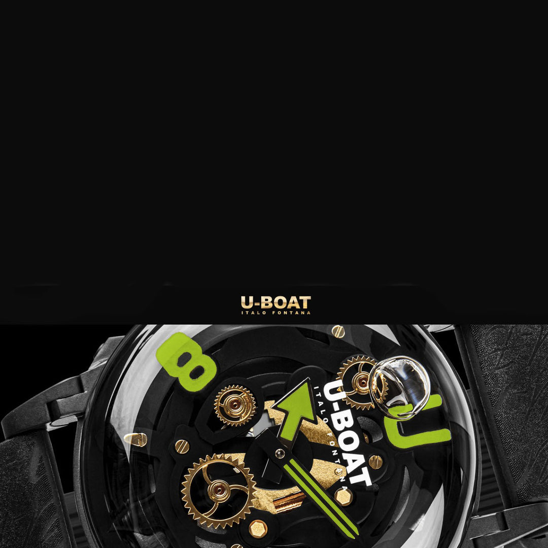 U-BOAT watch U-65 Green 44mm green quartz steel black PVD finish 3351