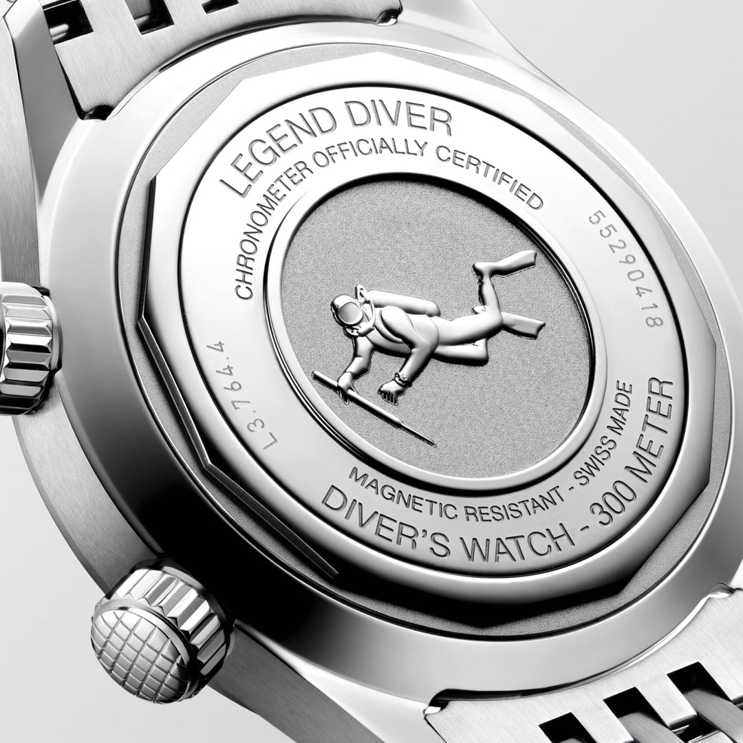 Longines Legend Div 39 מ"מ שעון פלדה ירוקה אוטומטית L3.764.4.4.06.6