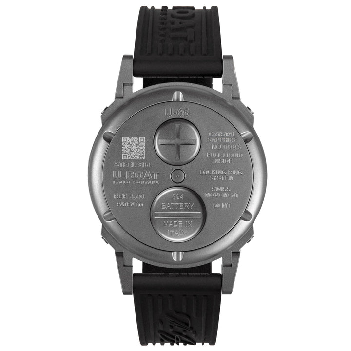 U-Boat U-65 SS Green 44mm Watch Skeleton Quartz Steel U-3350