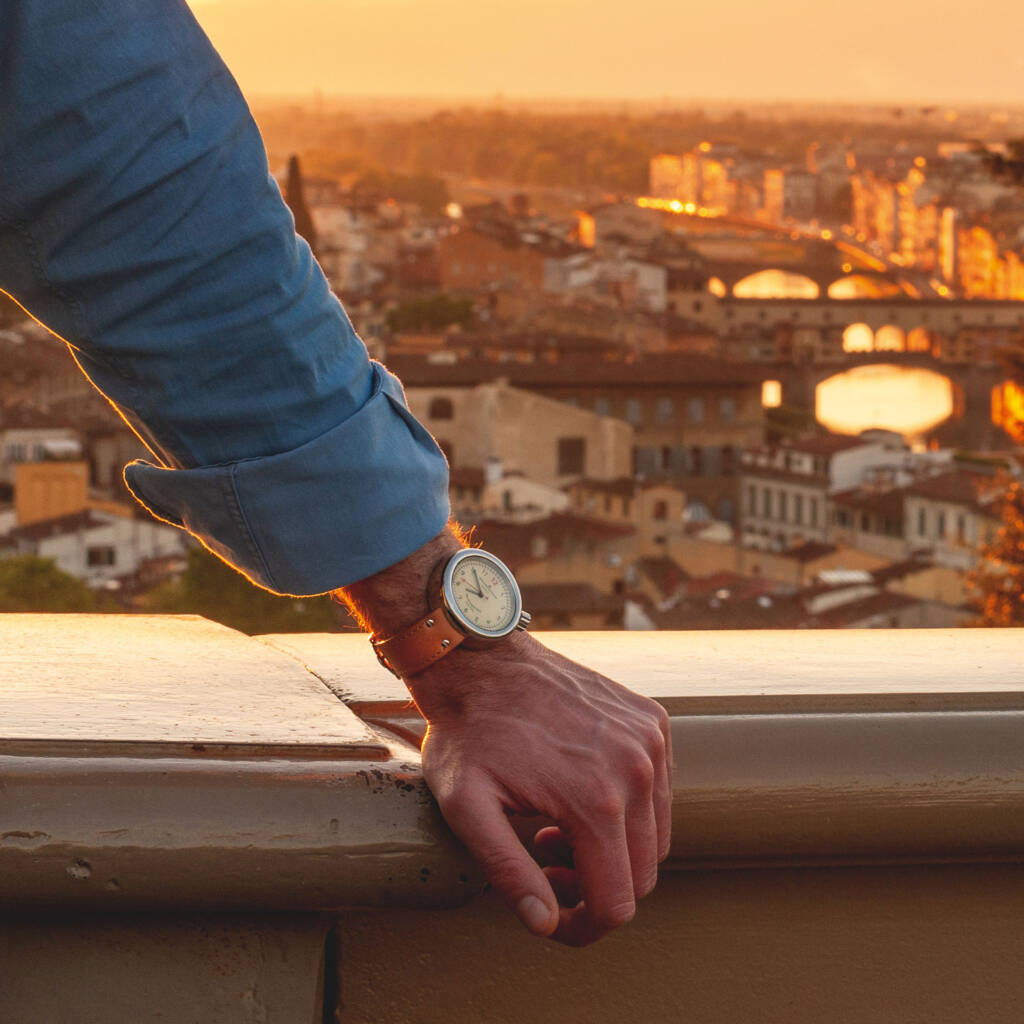 Giuliano Mazzuoli Manometer watch 45mm ivory automatic steel MRP01N