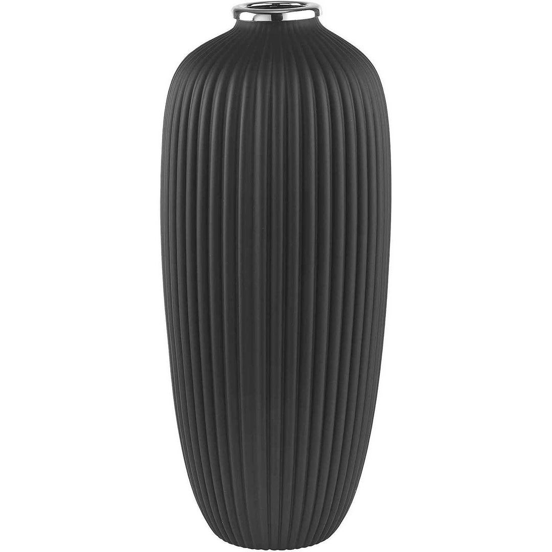 Argenesi Cramic Vase Coste 20 ס"מ H.45 ס"מ Opaco Black 1,754239