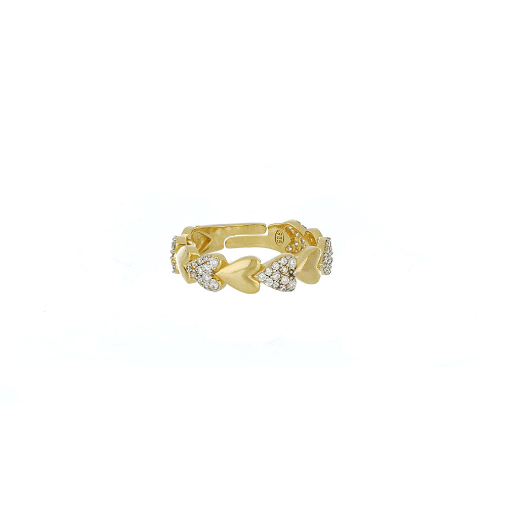 לבבות טבעת מילאנו אל דוראדו גלרייה ויטוריו אמנואלה אוסף כסף 925 גימור PVD צהוב זהב 24938686