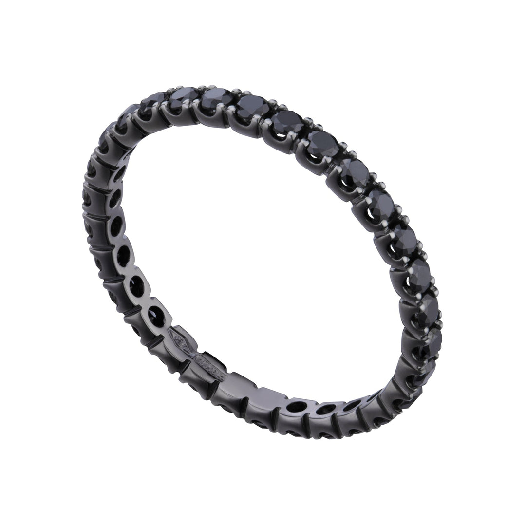טבעת נצח של גולאי עם יהלומים שחורים