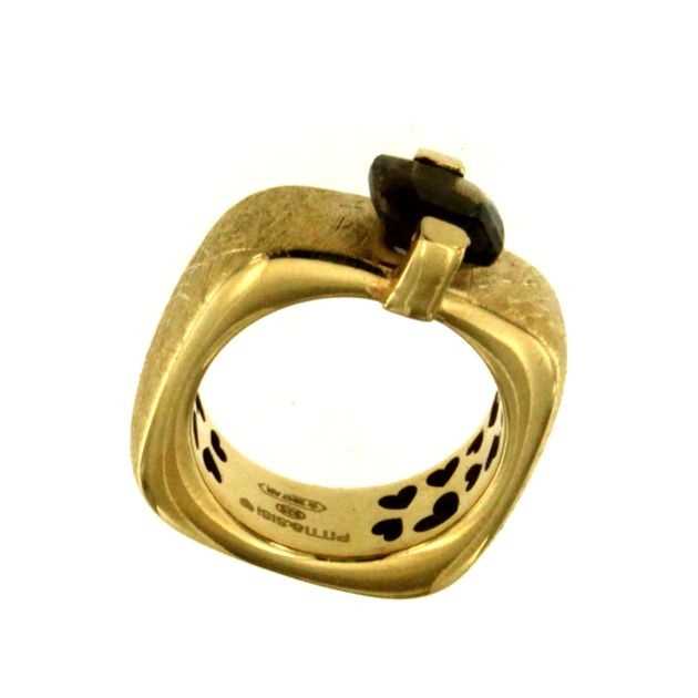 טבעת קשת פיטי וסיסי כסף 925 גימור PVD זהב צהוב קוורץ ANC 8593G/057