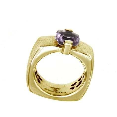 טבעת קשת פיטי וסיסי כסף 925 גימור PVD זהב צהוב קוורץ סגול AN 8593G/086
