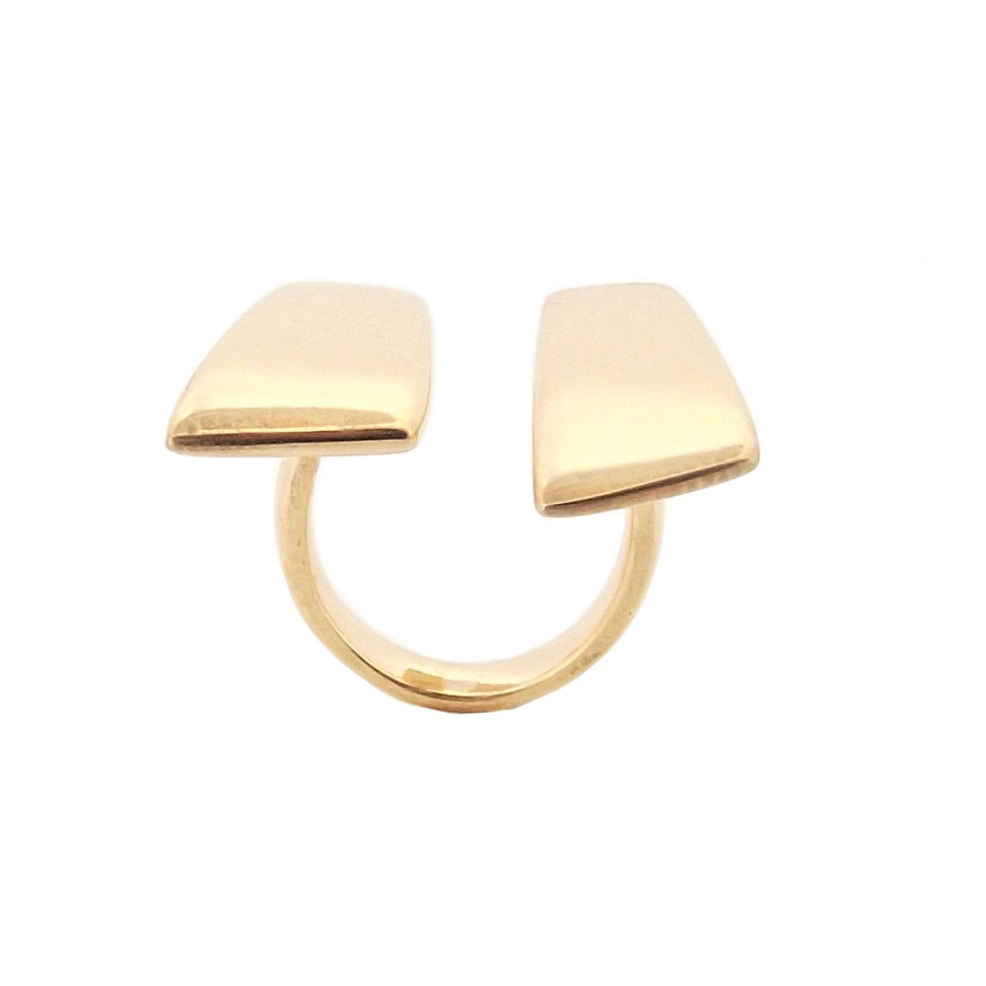 טבעת פיטי וסיסי סיסי טבעת סטונהנג 'כסף 925 גימור PVD צהוב זהב AN 9673G