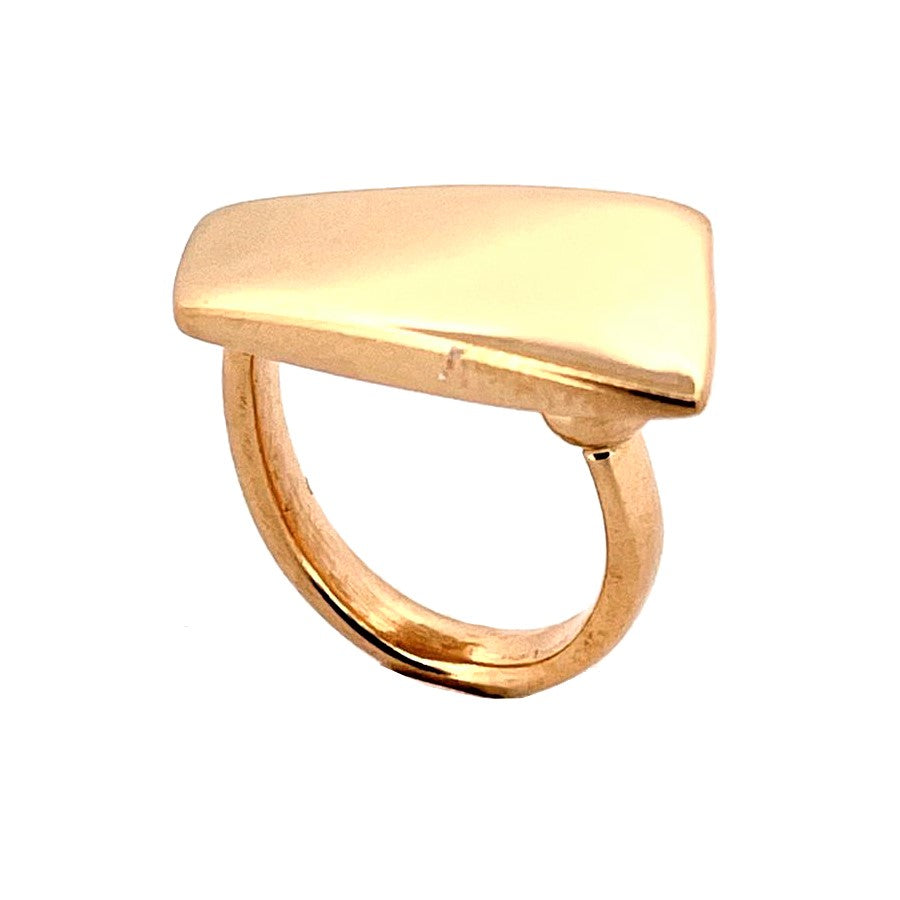 טבעת פיטי וסיסי טבעת סטונהנג 'כסף 925 גימור PVD צהוב זהב AN 9674G