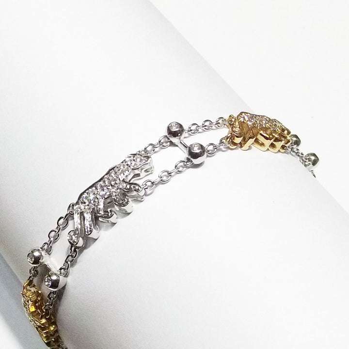 Tavern bracelet Panthers 18kt white and yellow gold diamonds 0061BR