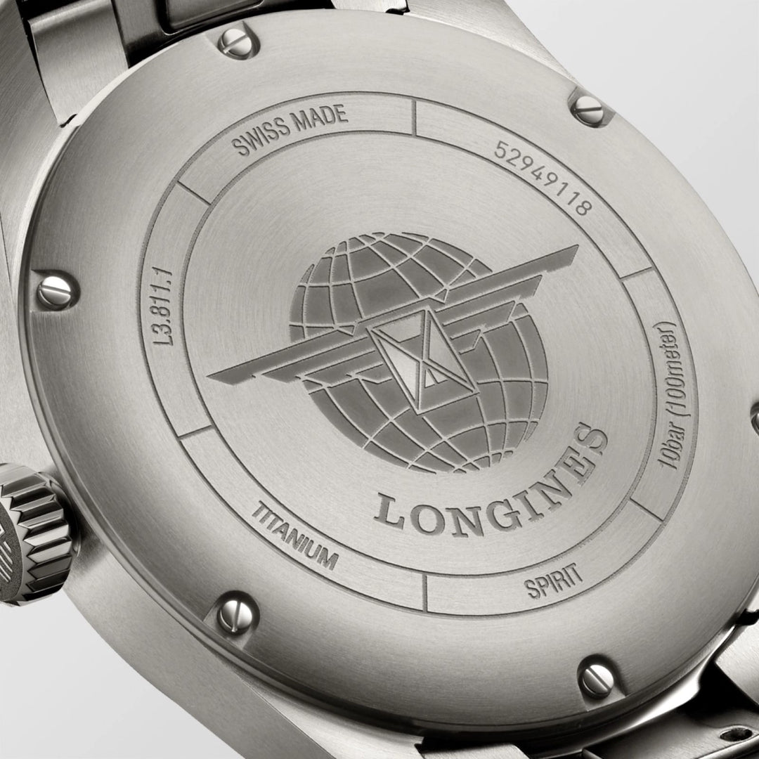 Longines Spirit Watch 42 מ"מ אנתרציט טיטניום אוטומטי L3.811.1.53.6