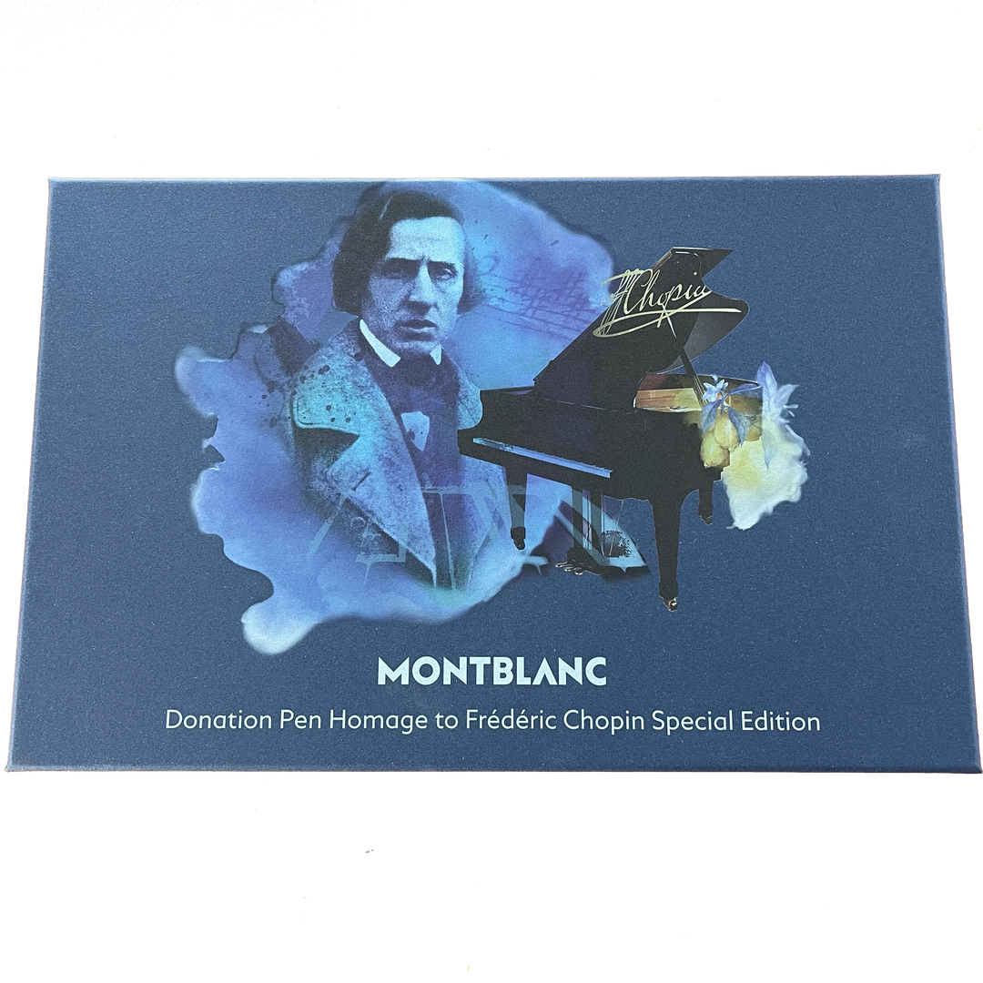 Montblanc ערכת עט תרומת רולר פרדריק שופן + הערה של Blocco 127641