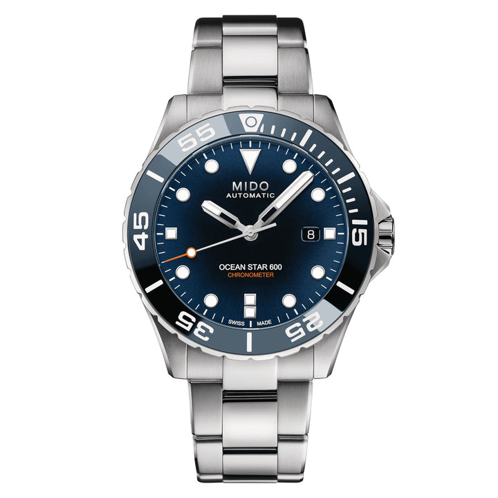 Mido watch Ocean Star 600 Chronometer COSC 43.5mm blue automatic steel M026.608.11.041.01