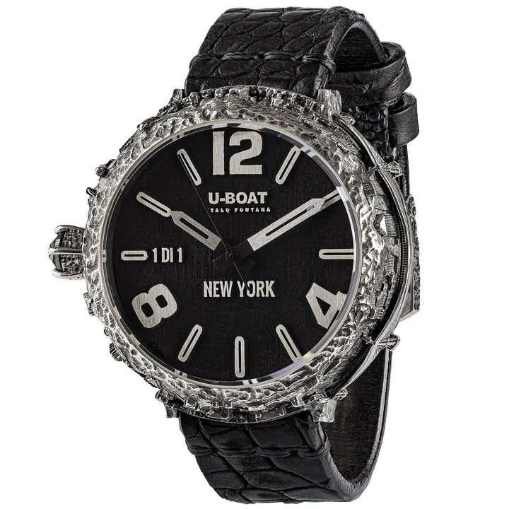 שעון U-Boat New York 925 Diamond 45 מ"מ מכסף שחור אוטומטי 925 ניו יורק 925