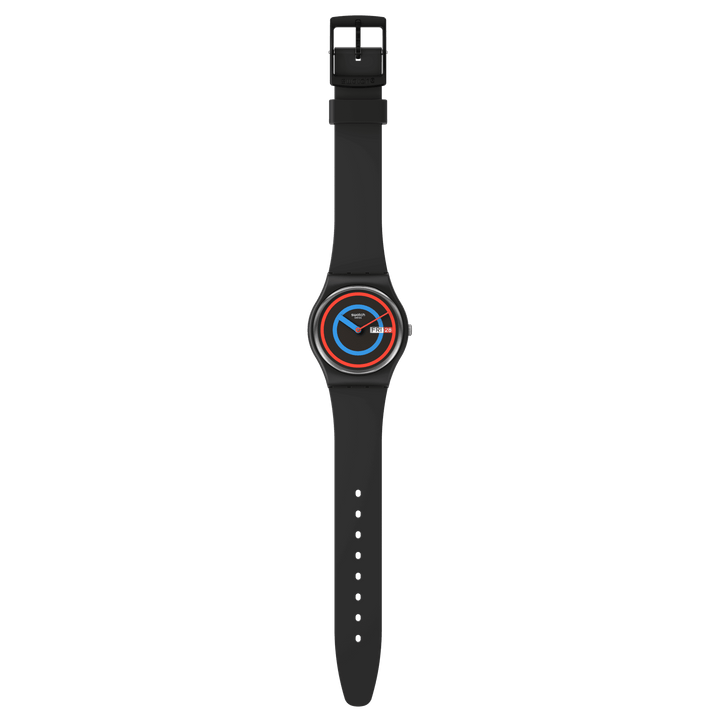 Swatch מעגלת מקוריות שחורות ג'נט ביו -מקור 34 מ"מ SO28B706 שעון