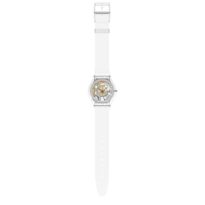 Swatch בבירור מקורי עור עור 34 מ"מ SS08K109 שעון