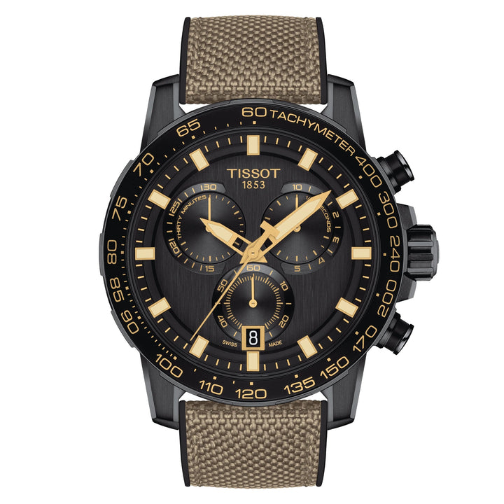 Tissot Supersport Chrono 45 מ"מ שעון שחור קוורץ פלדה גימור PVD שחור T125.617.37.051.01