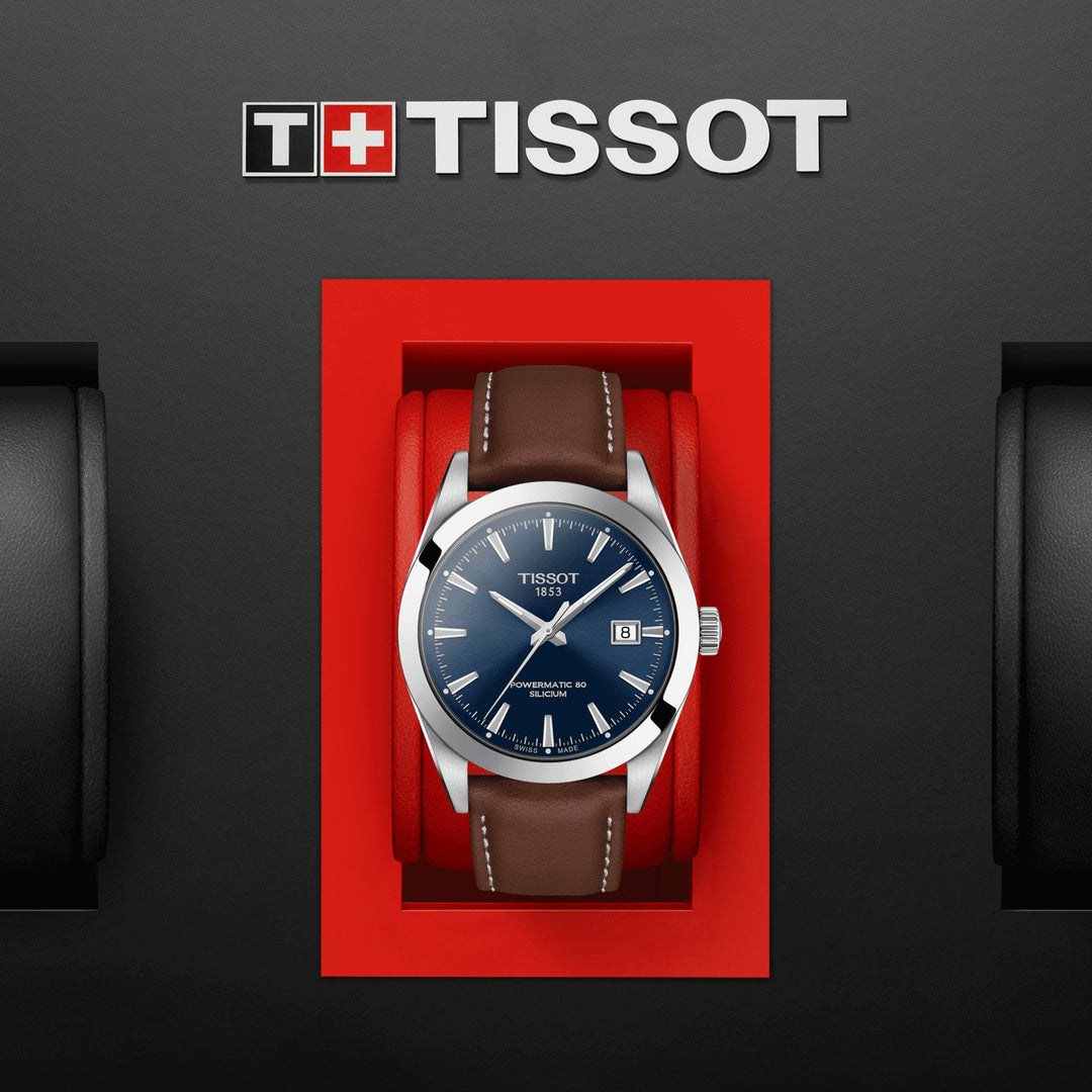 Tissot Gentleman Powermitic 80 Silicium 40 מ"מ פלדה אוטומטית כחולה T127.407.16.041.00